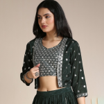 Embroidered Ready to Wear Lehenga & Choli with Jacket