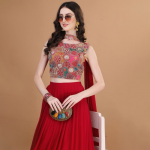 Embroidered Thread Work Ready to Wear Lehenga & Blouse With Dupatta